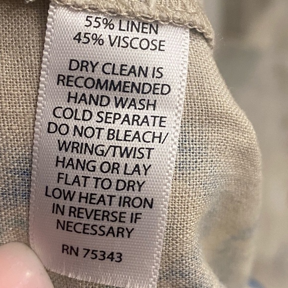 NWOT Willi Smith Aztec Boho Wide Leg Linen Pant - Picture 6 of 12